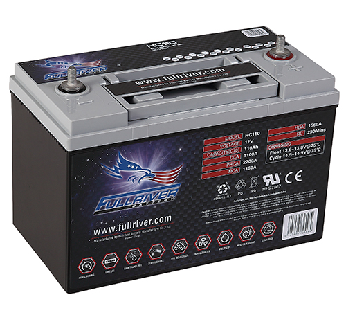 Fullriver HC110 is a 12V 110Ah high-cranking AGM battery