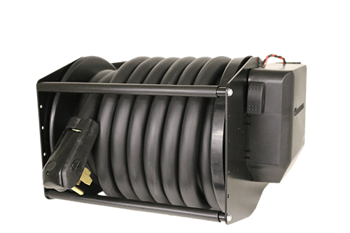 Glendinning Cablemaster CRR-50LP - Low Profile 50A Cable Reel 12V DC with Inlet and Power Supply