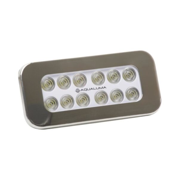 Aqualuma 12 LED Flush Mount Light with Stainless Steel Bezel