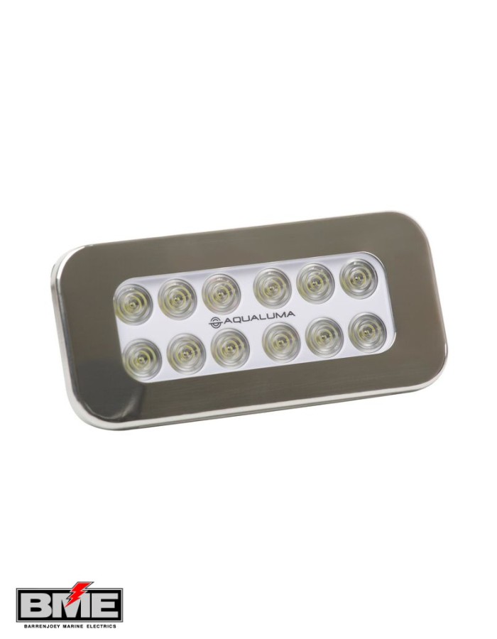 Aqualuma 12 LED Flush Mount Light with Stainless Steel Bezel