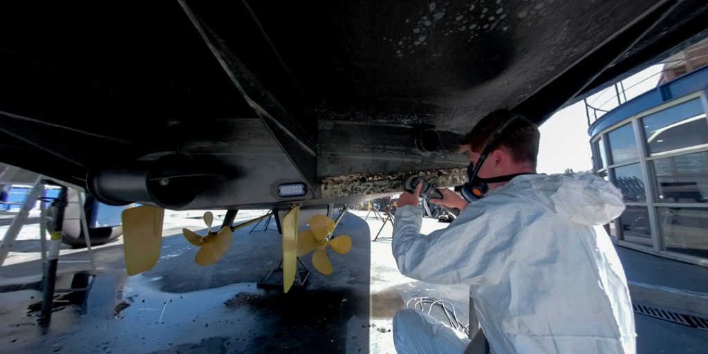 dynamic trimming control system installation - surface preparation