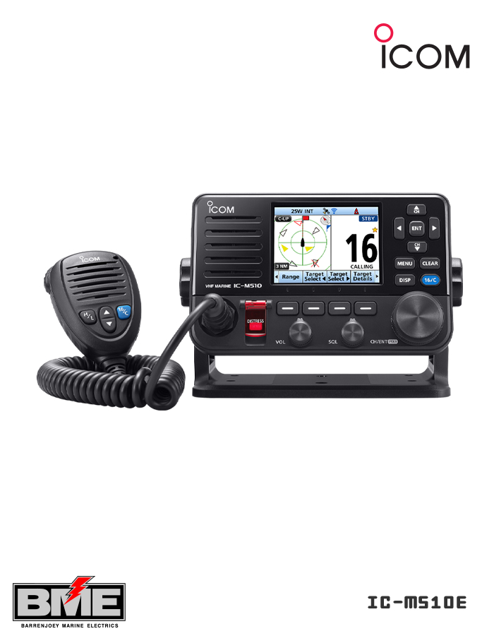 Icom IC-M510E VHF Marine Transceiver Class-D DSC VHF Marine Radio with WLAN Function and built-in AIS Receiver & NMEA 2000