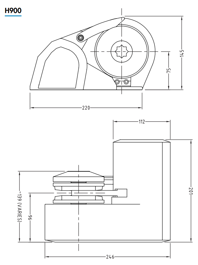 Muir Easyweigh Horizontal 900W Windlasses
