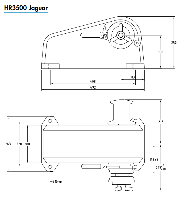 Muir HR3500 Jaguar Compact Horizontal Windlasses