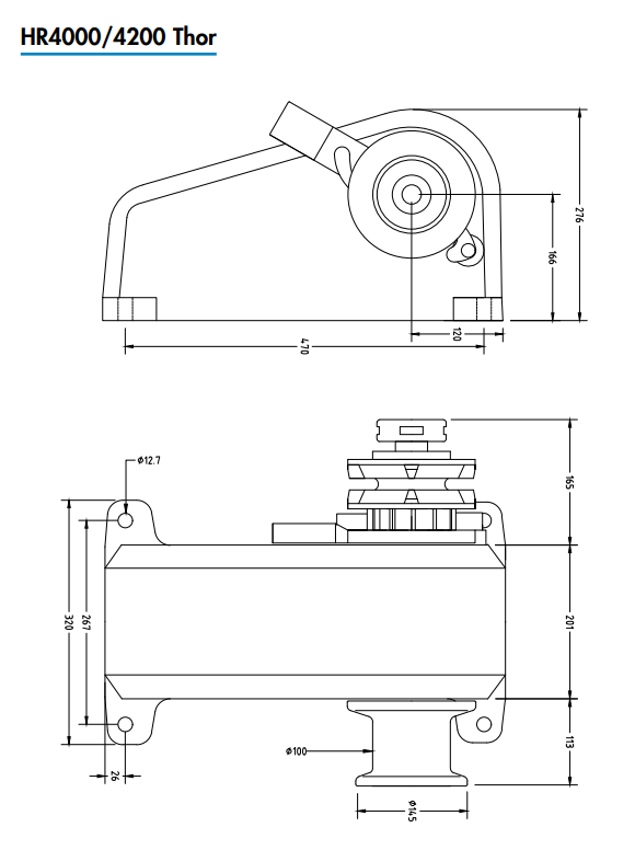 Muir HR4000 Thor Compact Horizontal Windlasses