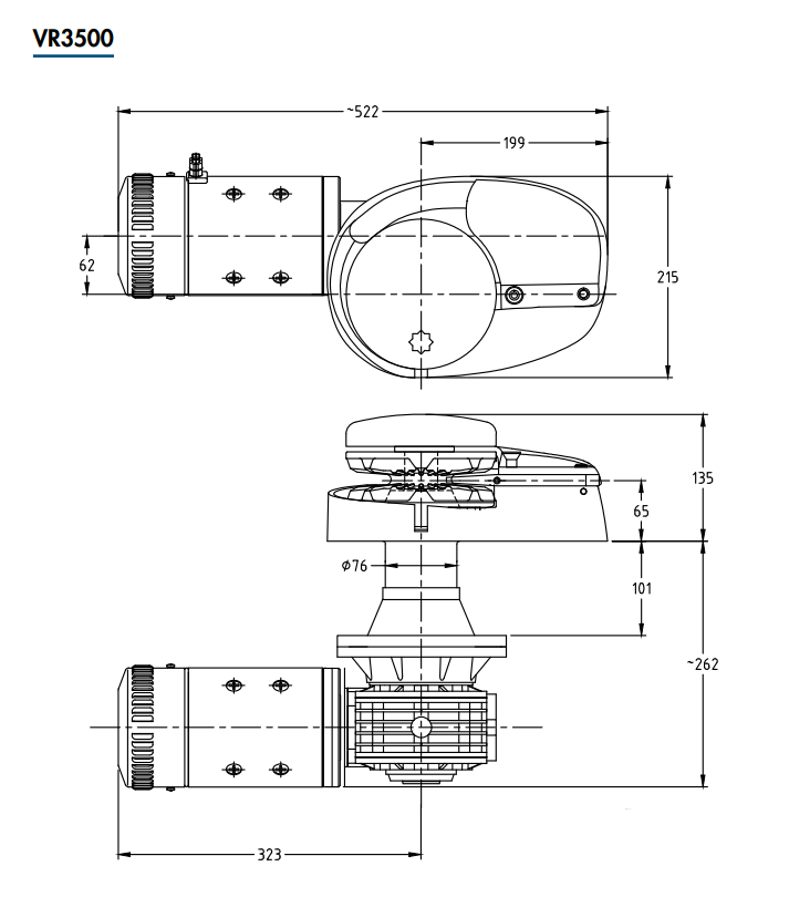 Muir Storm VR/C3500 1500W Anchor Winch