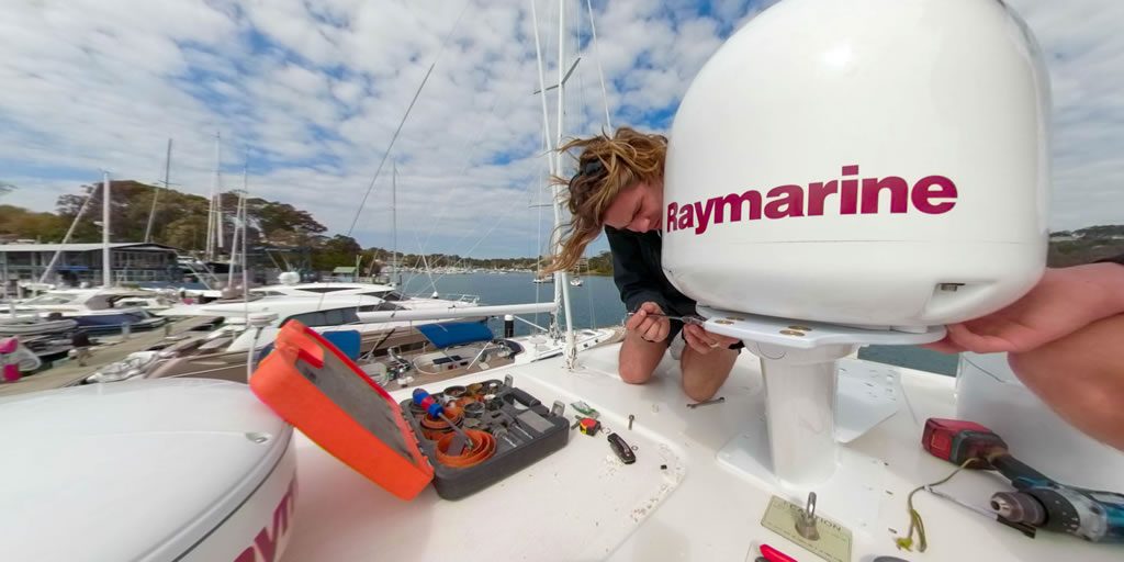 Raymarine Satellite TV Antenna System Installation